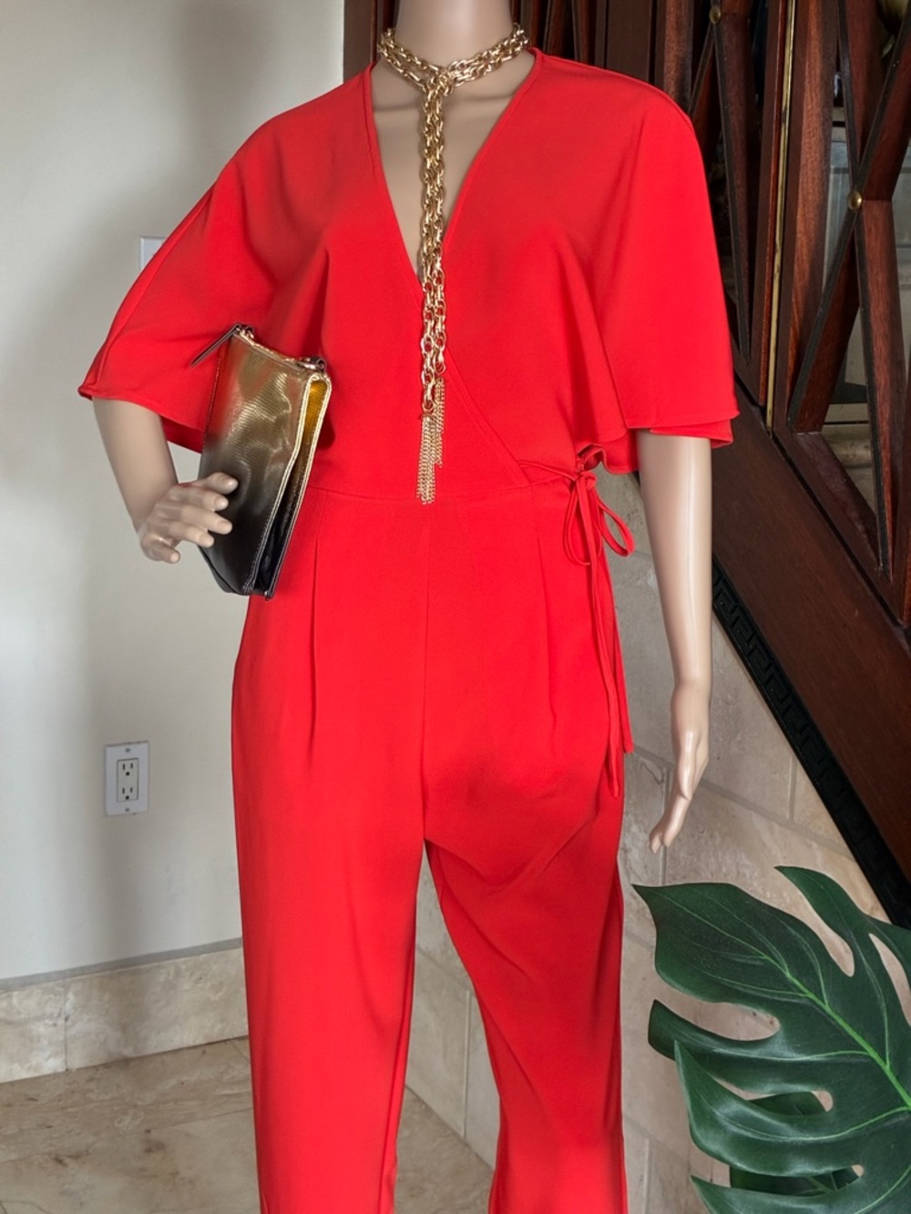 V-Neck Jumpsuit - Bold Women's One-Piece size S